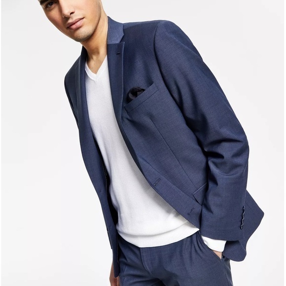 Slim-Fit Wool-Blend Sui Jacket Blazer, Created for Macy's by Bar III Sz 40S - Picture 1 of 8